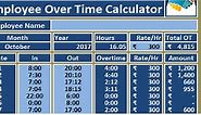 Download Employee Overtime Calculator Excel Template - ExcelDataPro