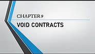 Contracts Chapter 9 Void Contracts