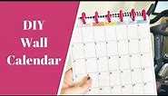 DIY Wall Calendar