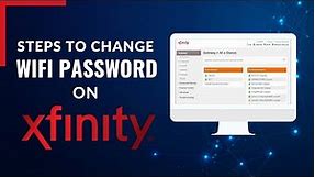 How to Change Xfinity Wi-Fi Password !