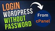 How to Access WordPress Dashboard From cPanel | How to Login to WordPress Through cPanel (2024)