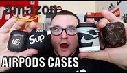 Unboxing HYPEBEAST AIRPODS CASES From Amazon (OFF WHITE, GUCCI, LOUIS VUITTON, SUPREME)
