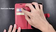 Flip Case for Samsung A05 Wallet PU Leather Magnetic Protective Cellphone Case for Samsung Galaxy A05 A055F Folio Book Cover with Stand (Red)