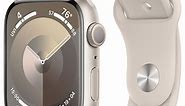 Apple Watch Series 9 GPS 45mm Starlight Aluminum Case with M/L Starlight Sport Band - MR973LL/A