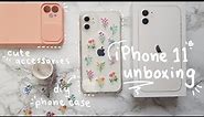 aesthetic unboxing iPhone 11 (2023)🎀 cute accessories, camera review, ios vs android comparison