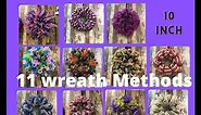 11 Different Methods wreath bases with 10 inch mesh|Hard Working Mom Wreath Basics