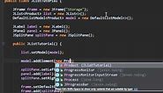 Java swing GUI tutorial #28: JList, ListSelectionListener and DefaultListModel