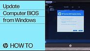 Update Your HP Computer BIOS from Windows | HP Computers | HP Support