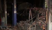 Driver crashes into Getty gas station, sparking fire in Bucks County