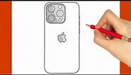HOW TO DRAW A IPHONE EASY