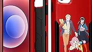 STSNano 3 in 1 Heavy Duty Case for iPhone 11 6.1” Cute Cartoon Character Hard PC Full Body Cover Rugged Bumper Military Grade Drop Shockproof Protective Phone Cases for Girls Women Boys,Agent Family