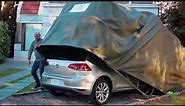 SmartCov® Covertec Protected Hail Snow Rain Sun Garage Car Cover Foldable Shelter