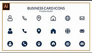 Business Card Icons Download FREE Illustrator (Ai) File | EPS File | Vector File | FreeDez Studio