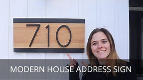 DIY House Numbers Sign | Modern Wood Number Plaque | Home Address Sign