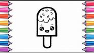 How to draw a cute ice cream step by step - SUPER EASY