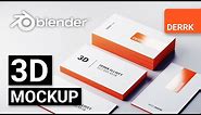 3D Business Card Mockup in Blender 2.8