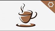 Coffee Cafe Cup Logo Design Tutorial / Adobe illustrator CS6 / How to Make Coffee Simple Logo