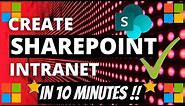 Create SharePoint Intranet Website in 10 minutes