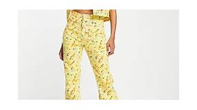 Neon Rose high waist flare jeans in 70s floral denim co-ord | ASOS