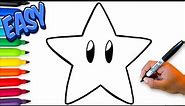 How to Draw a Star from Mario | Step-by-Step Tutorial