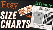 How to Make Size Charts for Etsy Fast & Free!