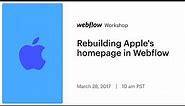 Rebuilding Apple's homepage in Webflow