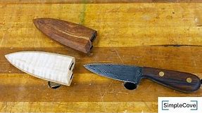 How To Build A Wooden Sheath | Damascus Steel Knife Sheath