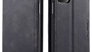 SINIANL iPhone 11 Wallet Case iPhone 11 Leather Case, Book Folding Flip Case with Kickstand Credit Card Slot Magnetic Closure Protective Cover for Apple iPhone 11 2019 6.1 inch - Black
