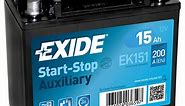 Exide Ek151 Agm Auxiliary Car Battery (N/A) - Alpha Batteries