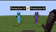 Protection IV Diamond armour vs Protection III Netherite armour | Armour op Test | minecraft 2021