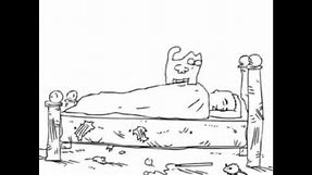 Cat Waking Up Owner (FUNNY) Cartoon