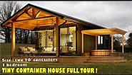 Rustic And Cozy Container House | Tiny House Full Tour