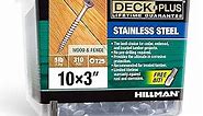Deck Plus 48467 Wood Screws #10 x 3", Stainless Steel, 5lb Box