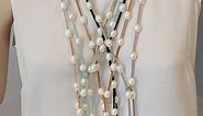 Freshwater Pearl Lariat Necklace in 12 Colors