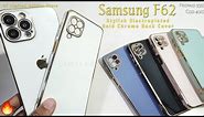 Samsung F62 Stylish Back Cover || Samsung F62 New Back Cover with Gold Chrome Border