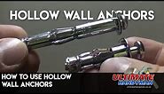 How to use hollow wall anchors