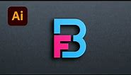 Designing a Stunning BF Logo in Illustrator - Step by Step Tutorial | Adobe Illustrator Tutorial