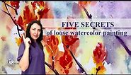 Learn loose watercolor painting techniques: 5 secrets I discovered