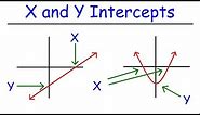 How To Find The X and Y Intercepts