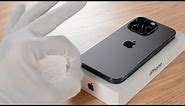 Apple iPhone 14 Pro Unboxing 128 GB Space Black + Setup + Comparison ASMR