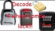 (345) How to Open ANY 4 Wheel Combination Lock