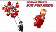 Lego Iron Man mark 7 suit pod moc / tutorial / how to build / suit up scene / from Avengers