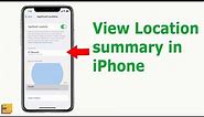 How to view significant locations summary on iOS 15 or above versions