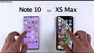 SAMSUNG Note 10 vs iPhone XS Max Speed Test | 2021