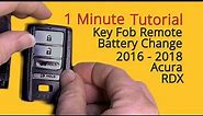 How To Replace A 2016 - 2018 Acura RDX Key Fob Remote Battery