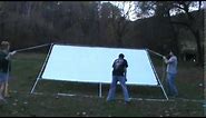 16 by 10 Foot 226" Outdoor Backyard Movie Theater Screen Construction and Tutorial Build 16' x 10'