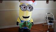 Christmas inflatable Kevin Minion 5 feet tall Santa stop here decoration day light