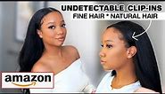 *VIRAL* Seamless Amazon Clip-ins 🔥 Natural 4B - 4C & Fine Hair | Best Brand on Amazon!