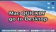 Mac How to Go To Desktop Quickly!