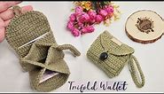 How to Crochet a Trifold Wallet (with subtitles)